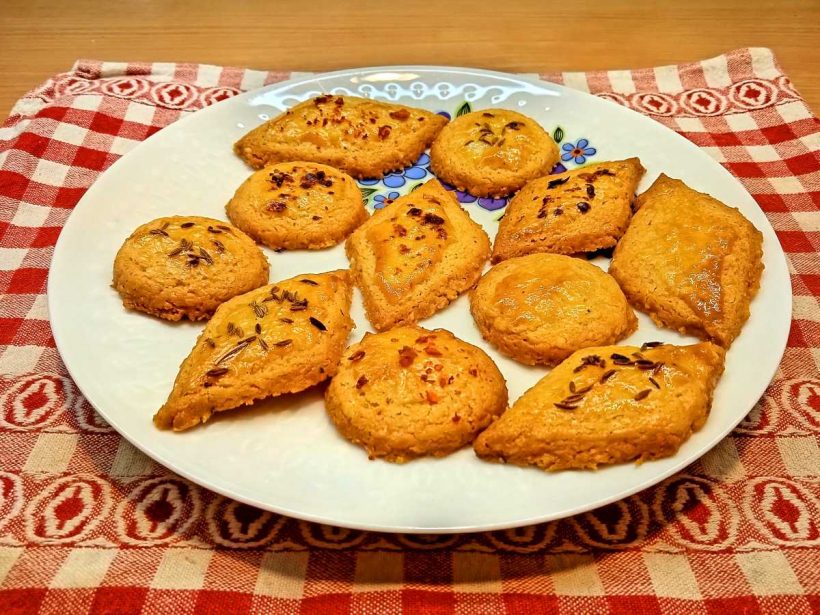 Original italienische Antipasti Rezepte Kekse aus Parmigiano Reggiano.
